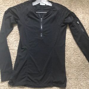 Athleta black 3/4 zip Pacifica top size XS